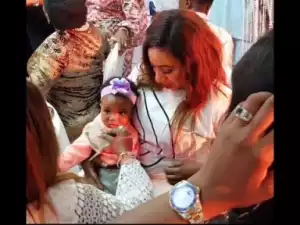 Video: Bukola Adeeyo Brought Her Cute Baby To Mercy Aigbe